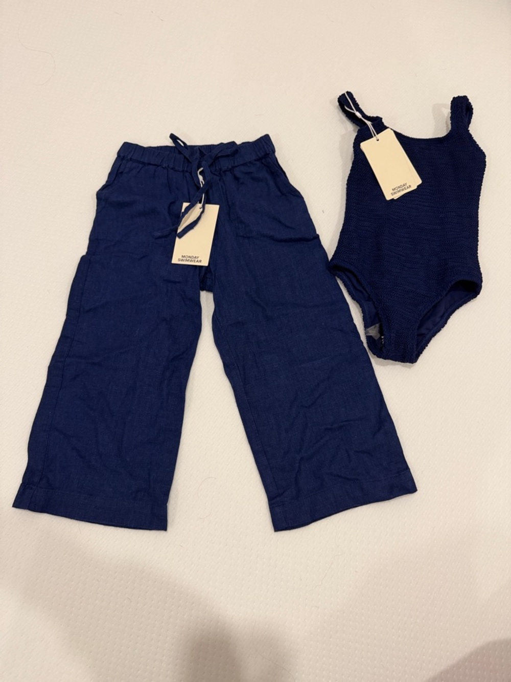 Monday Mini Toddler Midnight One-Piece Swimsuit with Tuscany Pants  NWT